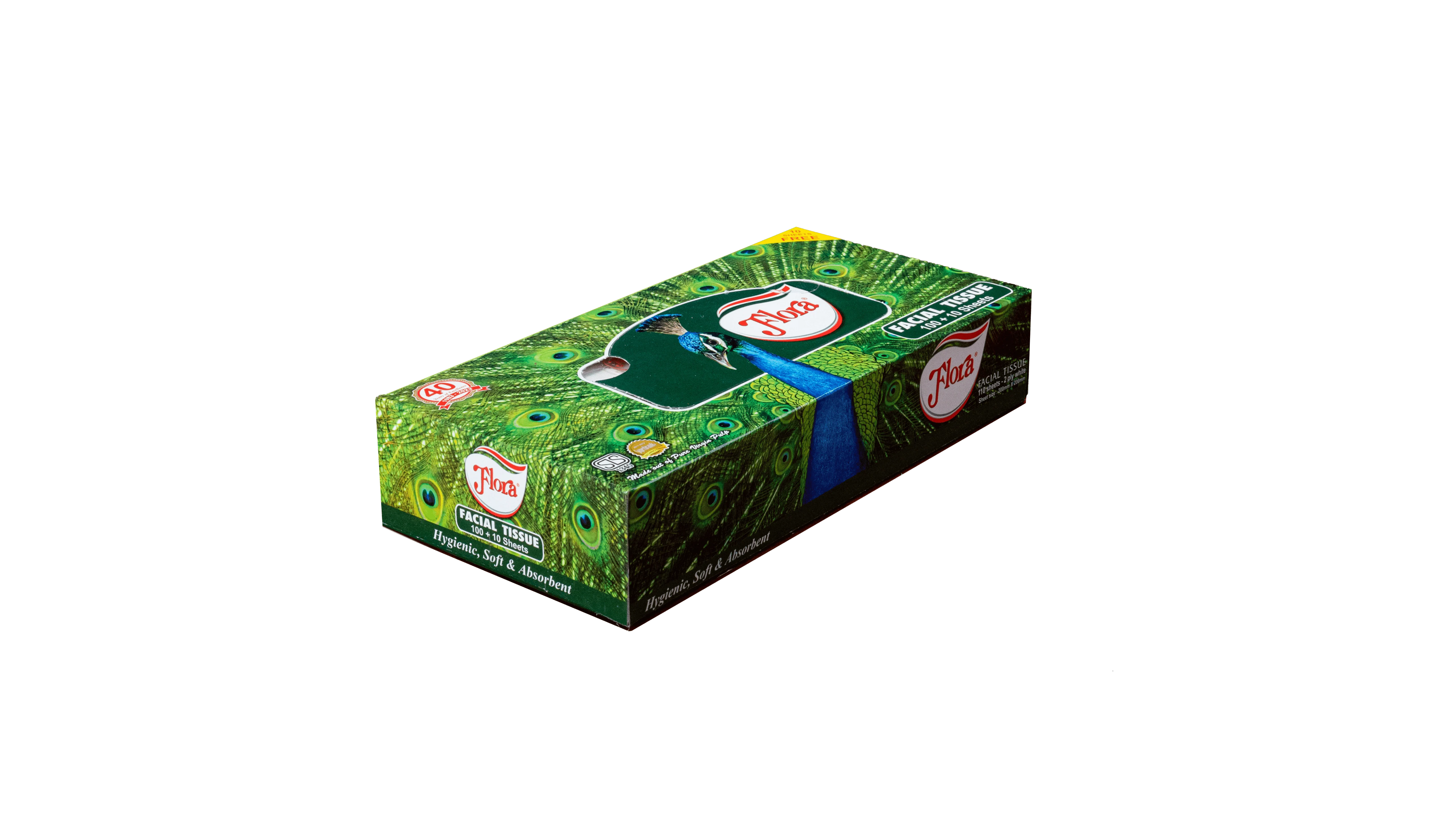 Flora Facial Tissue 2ply 100 Sheets