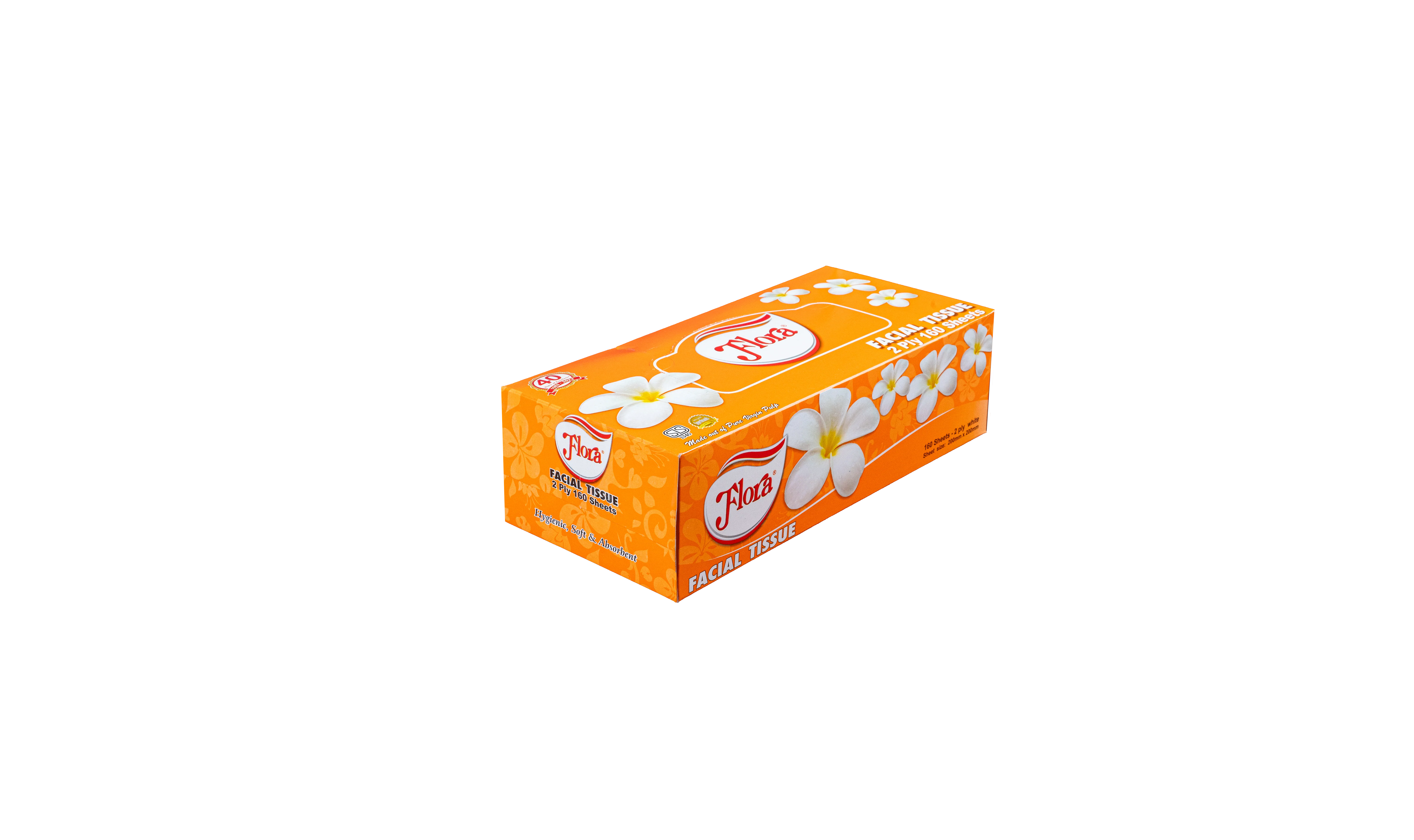 Flora Facial Tissue 2ply 160 Sheets