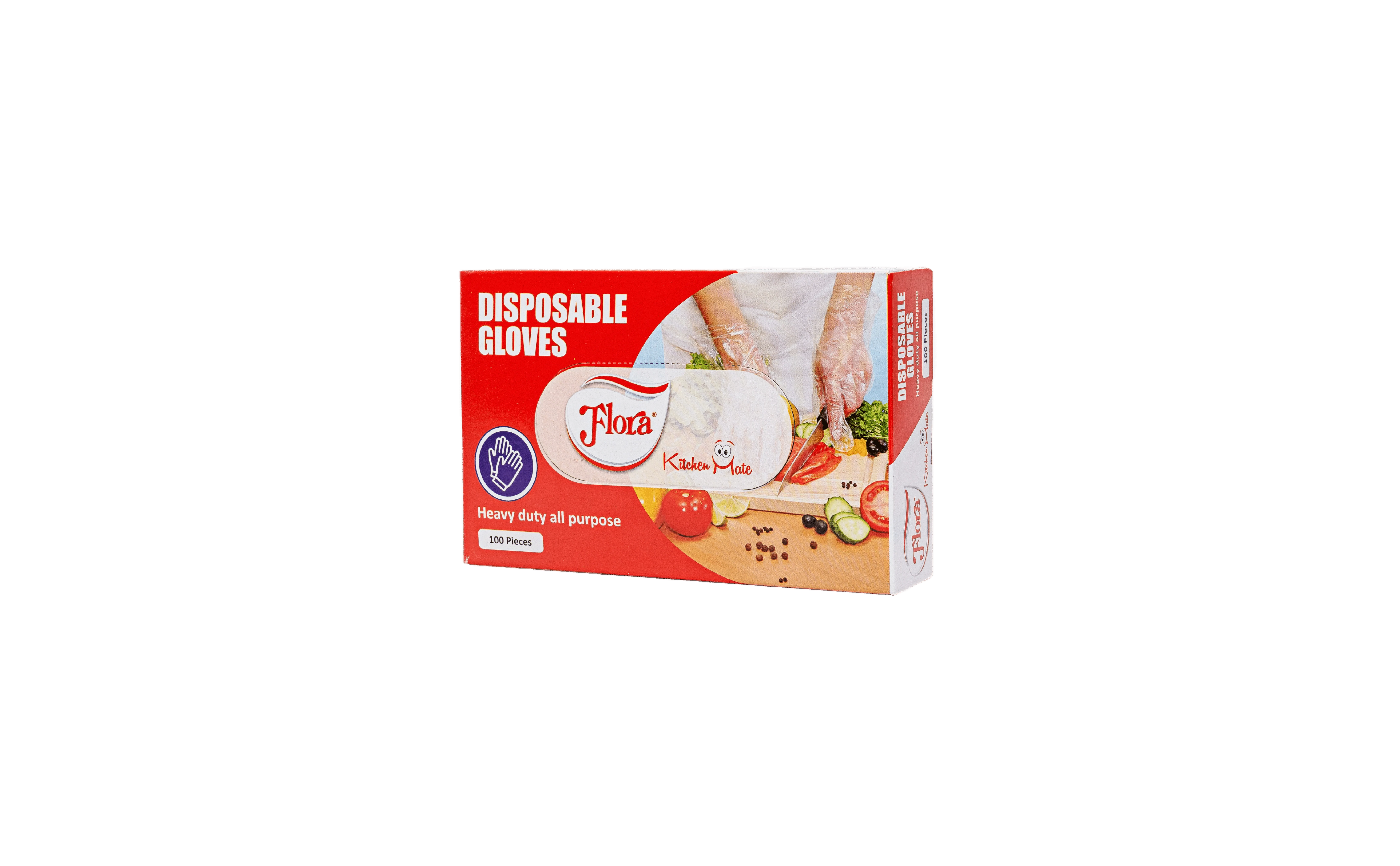 Flora Kitchen Mate Disposable Pe Gloves 100 Pieces Size : Free Size